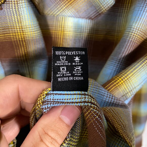 DIXXON Flannel Co. D-Tech Slightly Stooped Plaid Flannel shirt mens size M - Picture 7 of 8